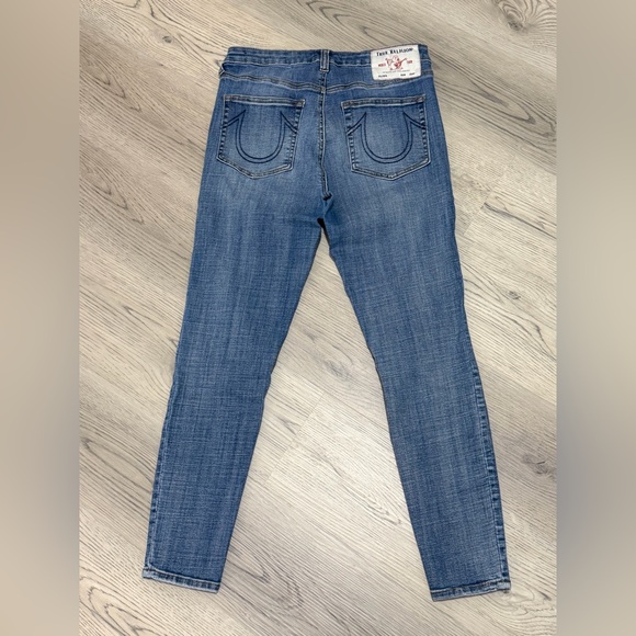NEW True Religion Jeans Halle High Rise Super Skinny Medium Wash Size 30 / 10 - Picture 6 of 11